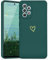 Lafunda Samsung Galaxy A52S Cover,Custodia per Samsung Galaxy A52 4G/5G Cover con protezione fotocamera Antiurto Silicone morbido Donna loveheart protezione Case per Samsung A52 5G&4G/A52s 5G Verde