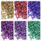 sourcing map 6 Farben Glassplitter 1-4mm unregelmäßig glitzernd metallisch Glas 28g Lila