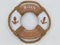 Rettungsring ca.26x3cm MDF, braun/weiß gestreift, mit Ankern und Moin