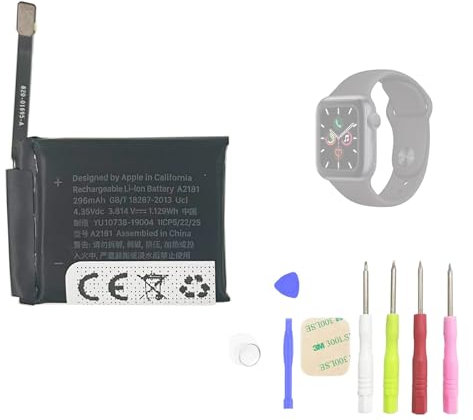 Aousavo Batteria sostitutiva A2181 compatibile con Smartwatch Serie 5 44mm con kit di sostituzione