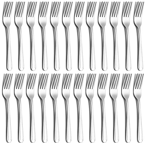 Forks Set, Hunnycook Forks Set of 24, Stainless Steel Dinner Forks Pack of 24, Cost-Effective and Used as Dessert Forks/Salad Forks/Cake Forks for Home/Party/Restaurant, Food Grade&Dishwasher Safe.