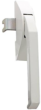 Fenstergriff DDR, klassischer Hebelgriff, Aluminium weiß, Modell Marzahn DDR3912R - für rechte Fenster