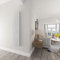 Skybathroom | 1600x472mm Vertical White Oval Double Panel Tall Upright Central Heating Radiator