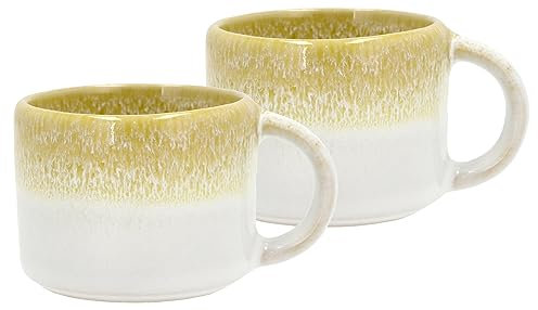 Villa Collection Styles Espressotasse Dia 6,5 x 5,1 cm 0,08 Liter 2 Stck. Gelb/Creme