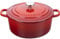 EDGING CASTING Enameled Cast Iron Dutch Oven Pot with Lid, 7 Quart, Round Dutch Ovens, Bread Oven Dual Handles, for Bread Baking, Oven Safe up to 500°F, Red