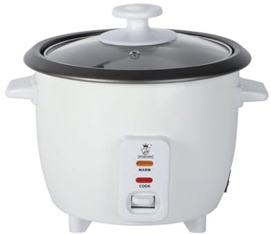 Royal Swiss® Cuiseur à Riz 1,5L – Cuiseur Vapeur Automatique avec Fonction Maintien au Chaud, Revêtement Antiadhésif, Bol Amovible & Couvercle Transparent – 300W