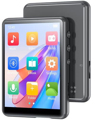 64GB MP3 Lettore Musicale, MECHEN Portatile Lettore MP3 Bluetooth 5.3 con suono HIFI, Musica, Video, Radio FM, Registratore, Ebook, Tema, Auricolari Inclusi