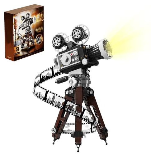 barweer Klemmbausteine Retro Video Kamera, Retro Kamera Camera Bausteine, Ideas Exquisite Geschenkbox für Kinder und Erwachsene,Enthusiast des Fotografen(655 Stücke)