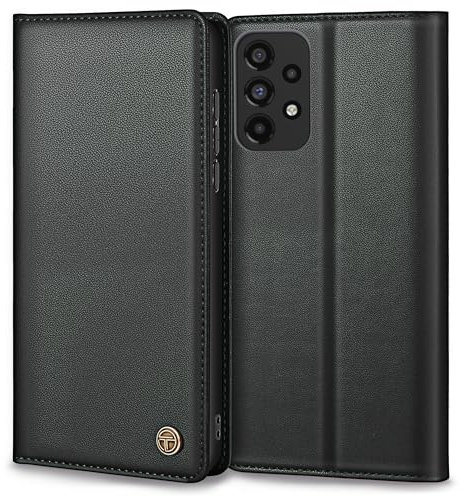Handyhülle für Samsung Galaxy A53 5G Hülle, Premium Lederhülle Schutzhülle für Samsung A53 Hülle Wallet Kartenfach Standfunktion Klappbar Flip Case für Galaxy A53 5g Hülle, Schwarz