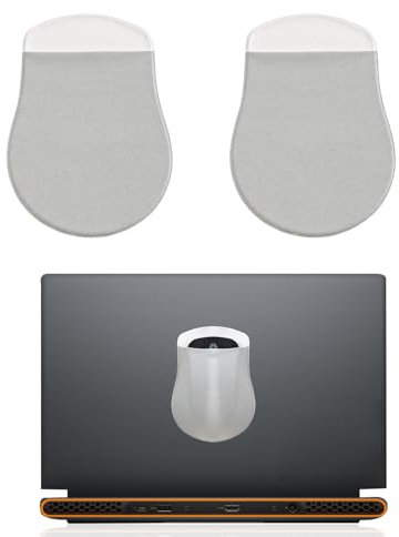 Betinyar 2 Pack Gray Mouse Holder for Laptop Stick On, Mouse Travel Case, Stick-On Mouse Pouch for Computer Laptop Office (Gray)