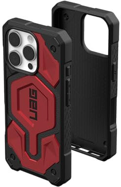 URBAN ARMOR GEAR UAG Designed for iPhone 16 Pro Case 6.3 Monarch Pro - Compatible with MagSafe Charging Rugged Heavy Duty Shockproof Anti-Slip Military Grade Protective Cover, Crimson