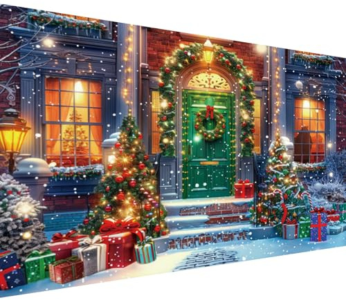 Zfseyuh 1 Stück Diamond Painting Weihnachten Set,70 * 40 cm Diamond Painting Erwachsene,DIY Diamant Painting Bilder Decoration für Home Wall Décor,Kristall Strass Kreuzstich Malerei