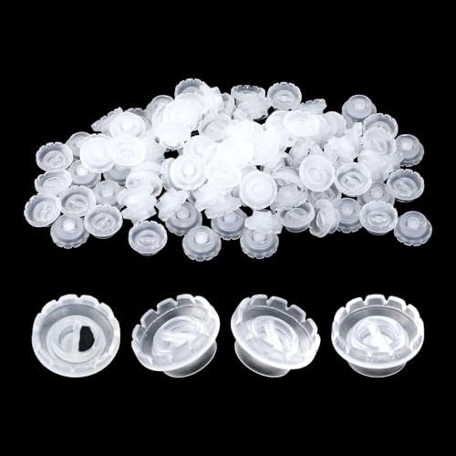 200 Stück Wimpernkleber Halter, Wimpernverlängerung Zubehör Kleber Halter Ringe Wimpern Ring Wimpern Blüte Halter Plastic, Wimpernverlängerung Tasse für Wimpernverlängerung Blooming Zubehör
