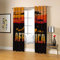 FYRHLH Fenster Vorhang Schlaufen-Vorhang Afrika&Tierwanderung Dekorative Gardine Schlaufenschal Fenster-Schal 2er Set Größe:B336 x H229cm