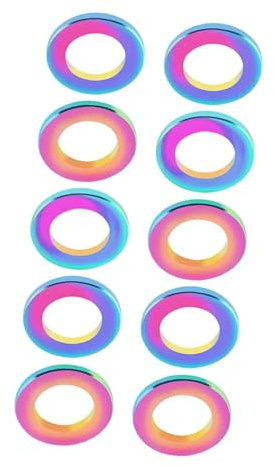 Harilla 10x Fahrrad Kurbelgarnitur Dichtungen Kettenblatt Spacer Scheiben Schrauben Zubehör Kette Rad Platte Schraube Dichtungen für Mountainbikes, M6 Bunt