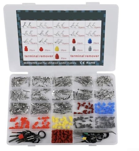 Oniissy Kit de 518 broches de connecteur électrique automobile - Outil de retrait de cosses - Pour moto, vélo, voiture, bateau