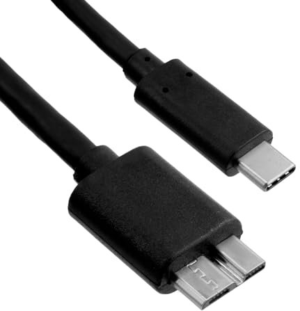 1m USB C to Micro B USB 3.0 Cable External Hard Drive Cable 5Gbps High Speed Type C to Micro B Adapter Cable USB-C to Micro USB 3.0 Converter Cord for WD Seagate Toshiba Samsung Galaxy Camera
