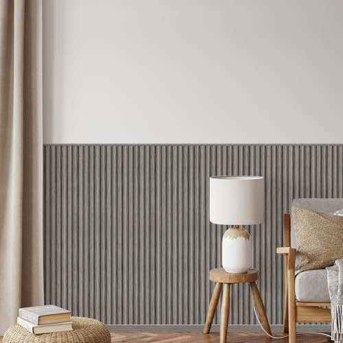 REESE Wandpaneele Eiche Grau | Eckleiste 125 cm | Deckenpaneele | Wandverkleidung | kein Bohren | MDF