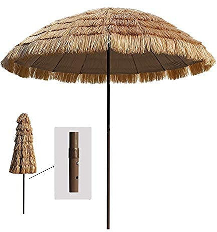 DLAZUM Parasol de Jardin, Parasol de Plage Portable en Paille, utilisé sur Le marché, sur la Table à Manger, sur la terrasse, dans Un café, pour se protéger du Soleil, Cade