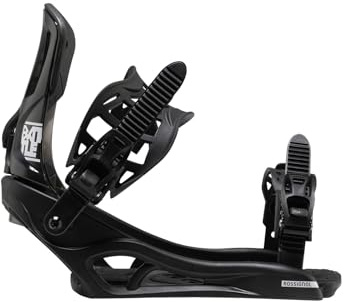 Rossignol Battle - Fijaciones de snowboard para hombres y mujeres, color negro M/L