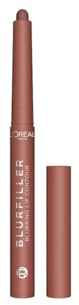 L'Oréal Paris Contorno Labbra, Labbra Naturalmente Definite e Rimpolpate, Applicatore Scorrevole, Formula Morbida e Modulabile, Blurfiller Crayon, Tonalità: 490 Brown Caramel | Rossetto effetto sfocato, colore intenso, finitura curata, uso quotidiano, Color Riche Blurfiller