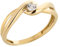 Ardeo Aurum Damenring aus 333 Gold Gelbgold mit Zirkonia im Brillant-Schliff Verlobungsring Solitär