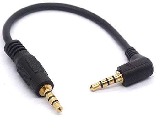 Cavo audio 3.5 mm Short, placcato in oro 90 gradi 3.5 maschio a 3.5 mm maschio Stereo jack connettore spina poli