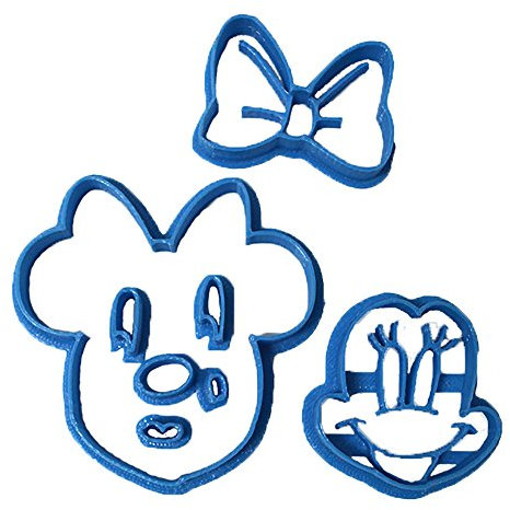 Cuticuter Minnie Cara Cortador de Fondant, Plástico, Azul, 8x7x1.5 cm