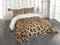 ABAKUHAUS Leopard-Druck Tagesdecke Set, Wildtierhaut, Set mit Kissenbezügen Maschienenwaschbar, für Doppelbetten 264 x 220 cm, HellBraune schwarz