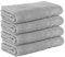 StickandShine 4er Set Premium Frottee Saunatuch 80x200 cm in hellgrau in 500g/m² aus 100% Baumwolle