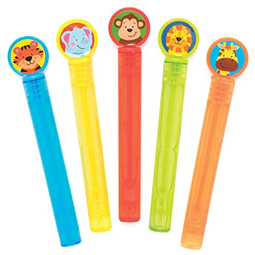 Baker Ross AT959 Dschungelfreunde Seifenblasen zum Anfassen für Kinder, sortiert, 10 Stück