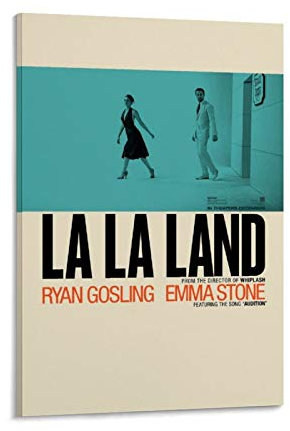 weqwe Filmposter Lalaland, dekoratives Gemälde, Leinwand, Wandkunst, Wohnzimmer, Poster, Schlafzimmer, Gemälde, 60 x 90 cm