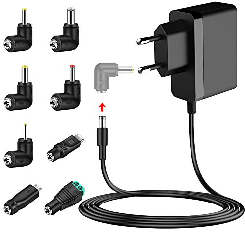 MEROM 5V 3A Universelles Netzteil Ladekabel für USB-Hub, TV-Box, Babyphone, Bluetooth-Lautsprecher, Tablette, Kamera, Raspberry Pi 4 Ladegerät (Mit 8 Tipps)