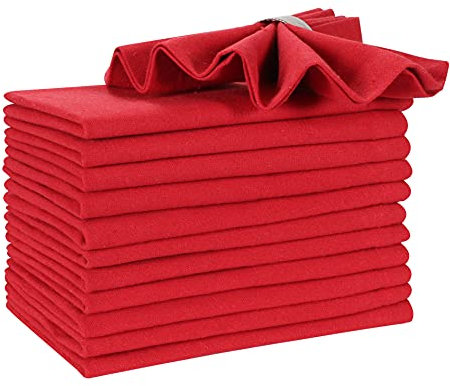 Hausattire Wiederverwendbare Servietten, waschbar, 100 % Baumwolle, 45,7 x 45,7 cm, Tischservietten, Valentinstagsgeschenk für sie, Frühlings-Osterdekoration, Set mit 12 Stoffservietten für Zuhause,