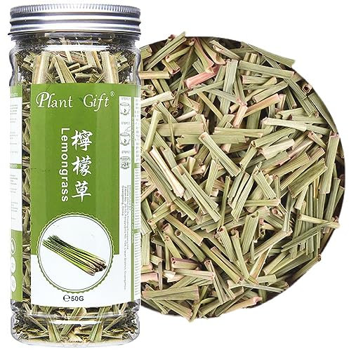 Plant Gift Lemongrass 50G/1.76oz 柠檬草 Bulk Spice, Perfect for Lemon grass Tea & Seasoning, Dried Herb, Used for cooking