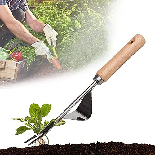 ASSDITED Garten Hand Unkrautjäter Manuell Unkrautzieher Biegefest Unkrautzieher Löwenzahn Bagger Schnell und arbeitssparend Abzieher Jäten Werkzeuge für Garten Rasen Hof