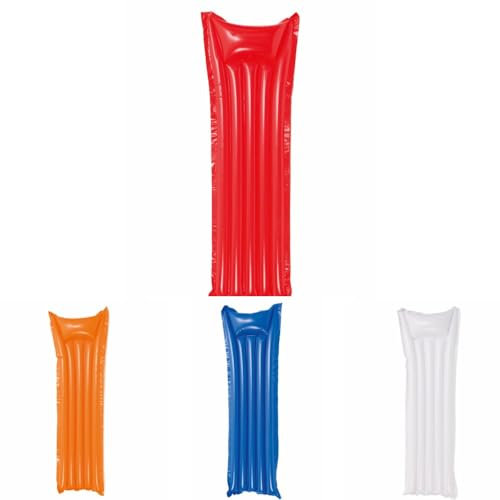 ANTEVIA - Bouée Matelas Gonflable pour Piscine ou Plage 180 x 70cm | Plus DE 20 MODÈLES | Coussin Piscine | Matière: PVC | Couleur : Rouge (Pumper Rouge)