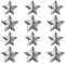Liitata 12 Stück Stern Pailletten Patches Glitzer Sterne Aufbügeln Aufnäher Dekoration Patches für Kleidung Jacke Shirt Jeans Hose Hüte Taschen Rucksäcke Schuhe - Silber 2 Größen