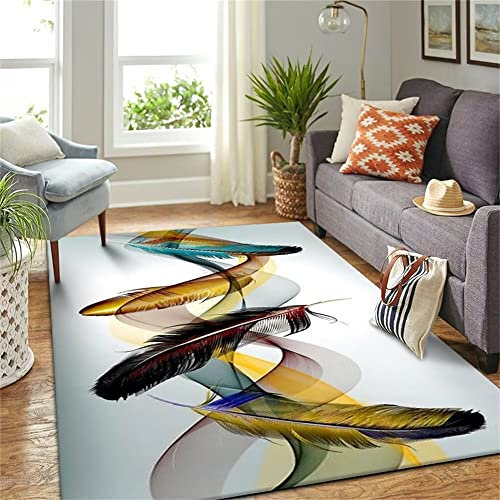 DJHWWD Auslegware Teppichboden Salon Rechteckiger Blauer Teppich Schlafzimmer Wohnzimmer feuchtigkeitsfest Waschbare Teppiche 180X250CM
