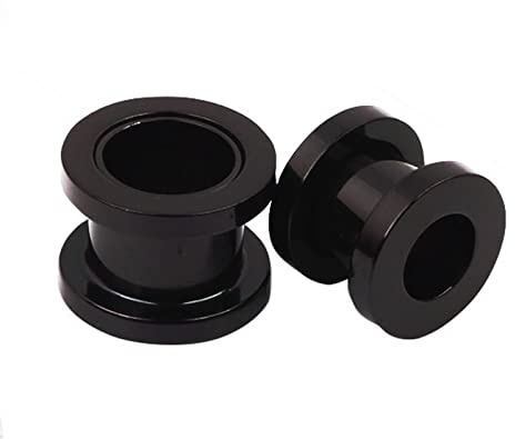 ANAZOZ Tunnel 22mm, Edelstahl Ohr Expander Plug 2 Stück Ohr Piercing Herren, Ohr-Stretching Ohrringe Schwarz