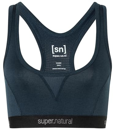 Super.natural Damen W Tundra220 Semplice Bra Sport-BH, Blueberry, XS EU