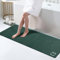 Tappeto da bagno lungo per il bagno, antiscivolo, assorbente, ad asciugatura rapida, sottile, con retro in gomma, facile da pulire, 40 x 120 cm, verde scuro
