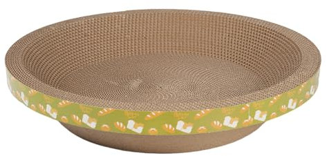 Annewi Katzenkratzer Pappe, Runder Katzenkratzer Karton für Indoor-Katzen, Kreis Katzenkratzer Lounge Couch, Langlebig Recycle Wellpappe für Möbel Schutz für Kleine, Mittel, Große Katzen