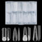 ZEYACHAN 96 Pcs Capsule Americaine Ongle,Kit de Outils Extension Ongles,4 Modèles Faux Ongles UV Gel Extension d'Ongle Conseils Manucure,Outil à Ongles Double Modèle avec Échelle(12 Tailles)