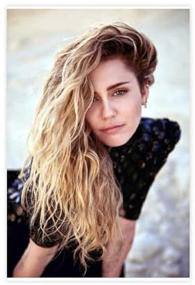 Leinwand-Poster, Motiv: Sänger Miley Cyrus, Wandkunst, Dekor, Bild, Gemälde für Wohnzimmer, Schlafzimmer, Dekoration, ungerahmt, 60 x 90 cm