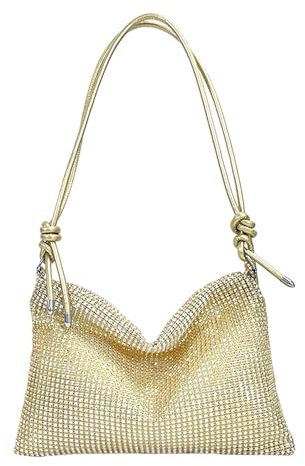 1 piece gold rhinestone bag, party handbag, women's clutch bag, vintage evening bag, suitable for weddings, evening parties, dances.
