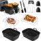 Accessoires pour Friteuse à Air Ninja, Accessoires pour Ninja Foodi AF400EU AF451EU 9,5L Double Stack XL SL400EU et Autres Friteuse à Air Double Zone avec Moule en Silicone, Airfryer Grille