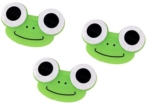 Kontaktlinsenkoffer Cartoon Frosch Form Kontaktlinsenhalter Cartoon Tierlinsen Box 3pcs Cartoon Kontaktlinsen Case111