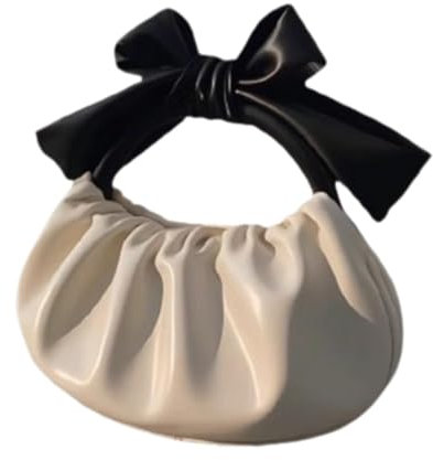 Dickly Damen-Handtasche mit Schleife und Knoten, einzigartige Clutch mit Schleife für Abschlussball,