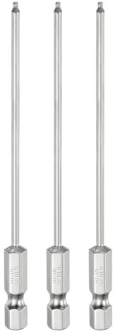 QUARKZMAN Juego de 3 Piezas de Puntas de Destornillador Hexagonal con Bola de 1,5 mm (H1.5) Tamaño de Vástago Hexagonal de 1/4 100 mm (4) de Largo Puntas